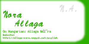 nora allaga business card